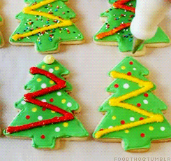 foodtho:   decorating christmas tree cookies ✩  