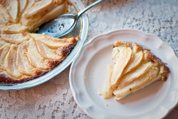 vintagefoods:  Pear Custard Pie by aubreyrose