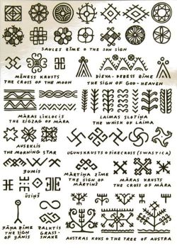 Blackpaint20:  #Symbols And Signs From Latvian Folk Lore / Mythology  