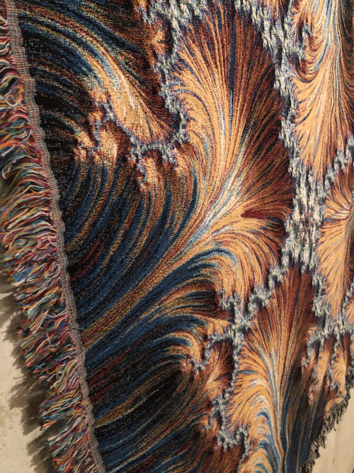 itscolossal:Surging Fractals and Glitches Are Woven into Mesmerizing Blankets by Zouassi