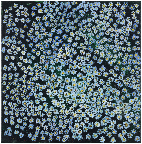 huariqueje:

Forget-Me-Nots  -    Karoliina Hellberg: , 2017
Finnish, b.1987-
Acrylic and oil on canvas, 27 x 27 cm 