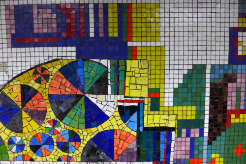 theimportanceofbeingmodernist:  Crazy Paving: Tottenham Court Road Station Mosaics by Eduardo Paolozzi-  Eduardo Paolozzi was a Scottish sculptor and artist. He was influential on the art scene in the 1950s and his work was considered a precursor to the
