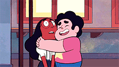 hydrangeahills: endless list of otps → connie maheswaran and steven universe (steven universe)  ↳ “we’re a team! she’s the strawberry…” // “…and he’s the biscuit!”