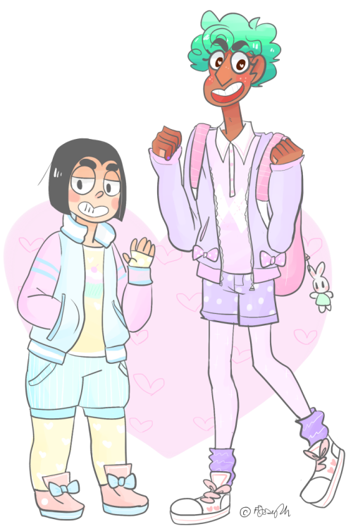 chilly-caffeinated-drawings:  This is far from Natt’s style, but she’s happy if Ross is happy.