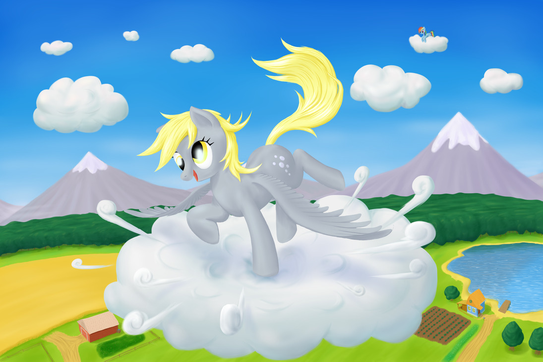 paperderp:  Derpy stomping cloud by ~Tevervin  x3 &lt;3