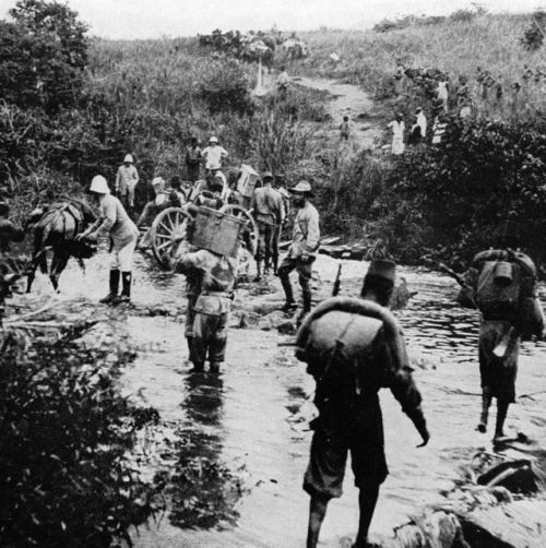 The Belgian-Congolese Force Publique in action during the First World War in German East Africa (now