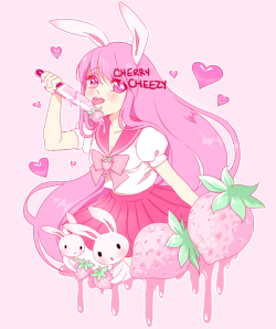 cherrycheezy:  Ichigo Bunny | this is my art, please do NOT steal/edit/repost!  deviantart | twitter | facebook | etsy | instagram 