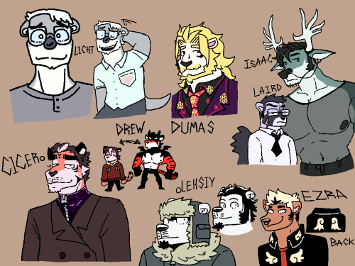 Just Some Characters I Conceptualized In My Sketchbook, They're Coworkers Loosely.