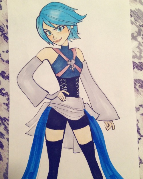 mickeyblades:  My sister drew me an Aqua!💙 Thanks @brittanymyersart! 
