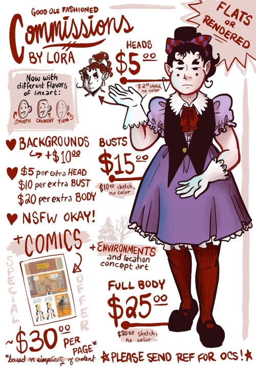 lemonbrows:Hello Friends and welcome back to me soliciting! I’m opening up commissions in hope