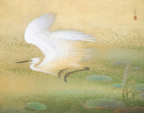 thekimonogallery: © Shiho Sakakibara, White Heron, 1926, Adachi Museum of Art