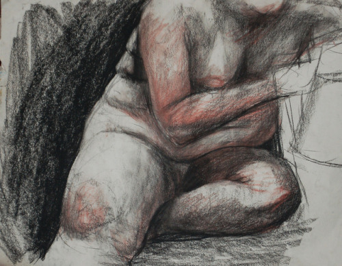 Some leftover figure drawings in pencil and charcoal. 