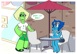 diadraws:  for the lapidot tuesday prompt (click for better view!)theyre chillin at the big donut together  &lt;3