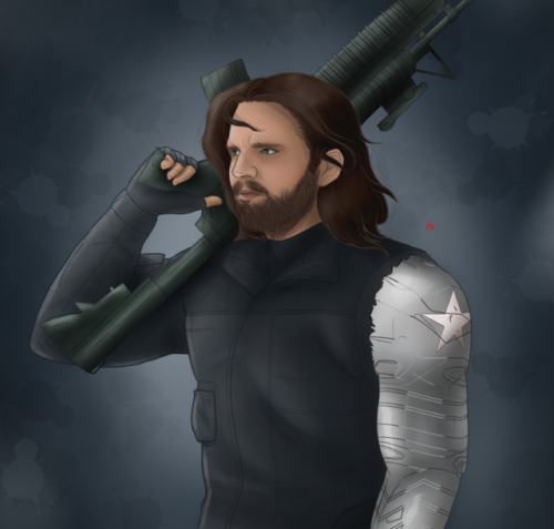 thesummersoldiers-art:I see your bearded Seb and raise you a bearded BuckyRedbubble | Society6