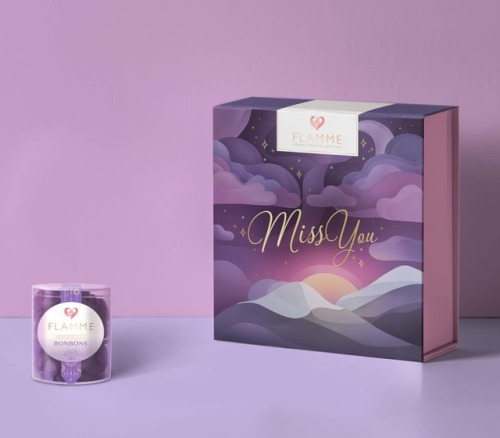 Gem sweets with personable message, package design by Alice Macarova