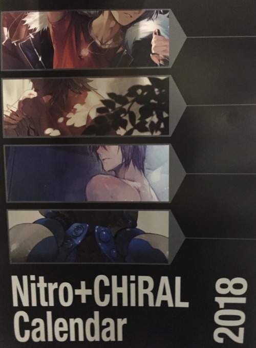 nanashinohime:Bought the Nitroplus chiral 2018 Calendar set last winter Comiket and here are the ill