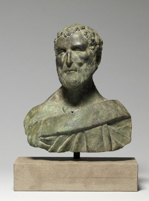 Male portrait bust, found in the house of Laberius Gallus.  Artist unknown; ca. 260 CE.  From Babylo