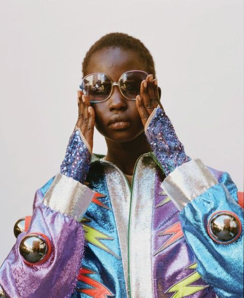 midnight-charm:Aweng Chuol photographed byClément Pascal forMetal Magazine Spring/Summer 2018
