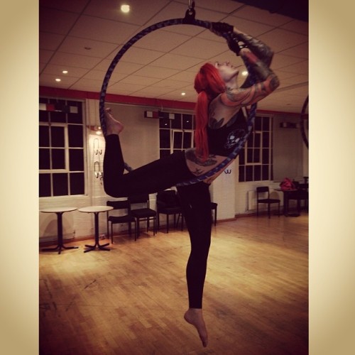 Porn Pics cervenafox:  Second ever Ariel hoop lesson