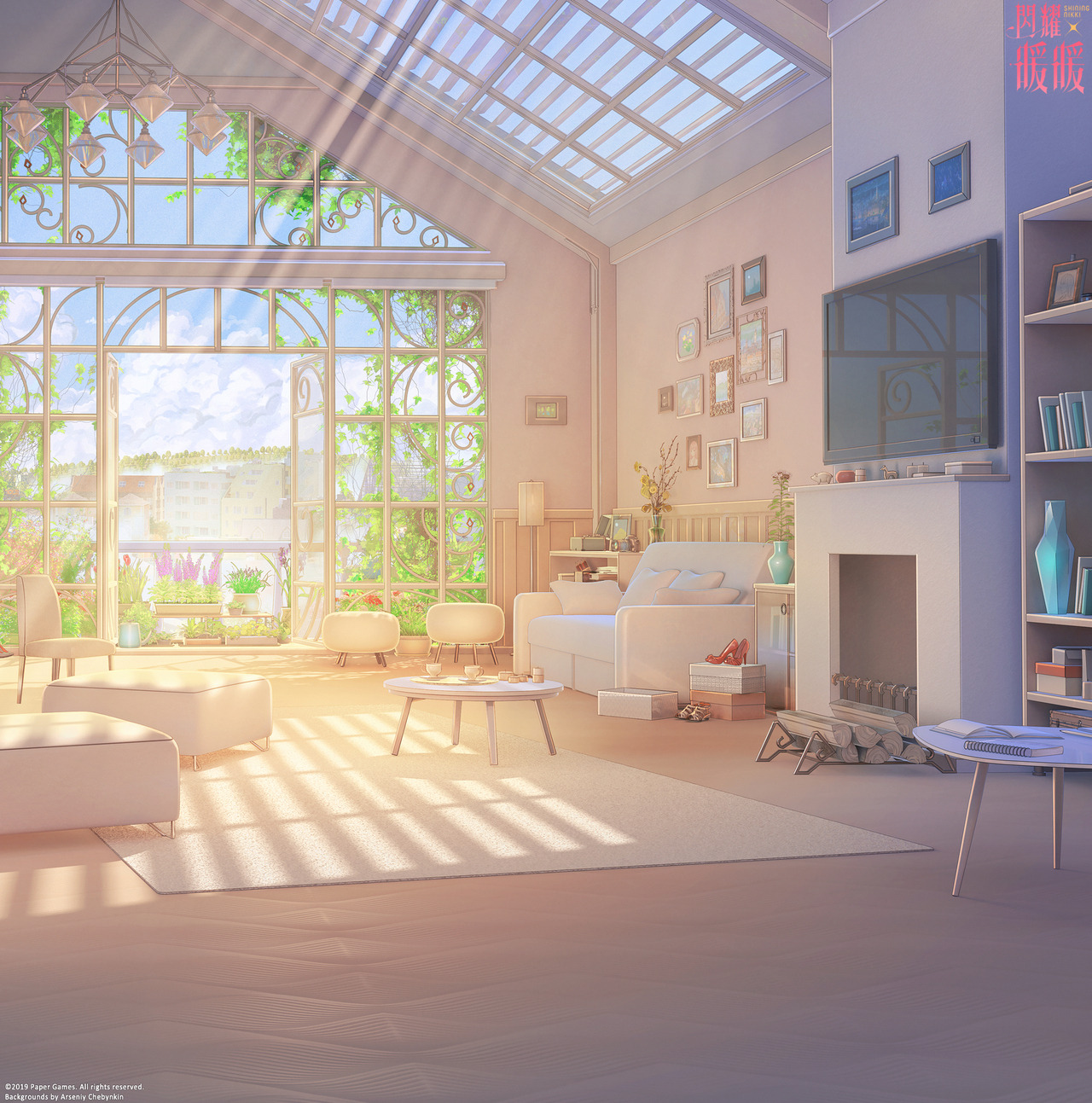 Nikki room Backgrounds done for 『Shining Nikki』...