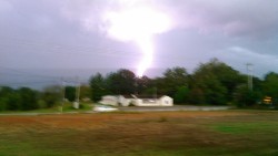 Tried to catch a lightning strike with my phone kinda looks like a lightning tornado