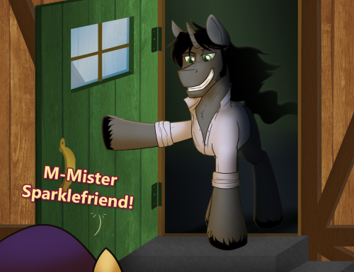 equestrian-post:I WONDER WHO MR. SPARKLEFRIEND IS YOU ALL KNEW THIS WOULD HAPPEN EVENTUALLY Featuring @ask-doctor-dimension, @asklaurastuff, @bevendre, @technomod and @tambelon as Yakutified versions of OCs! I randomly post calls for cameos on my modblog