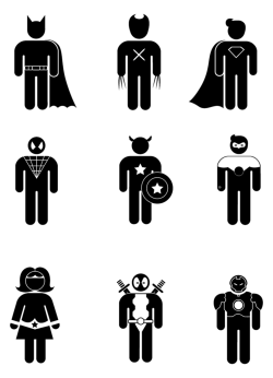 planetnavonte:  herochan:  Superhero Pictograms