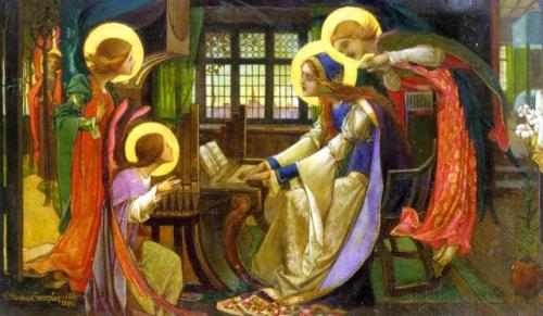 St.Celilia (1899). Edward Reginald Frampton (English, 1872-1923). Oil on canvas laid on panel.The pr