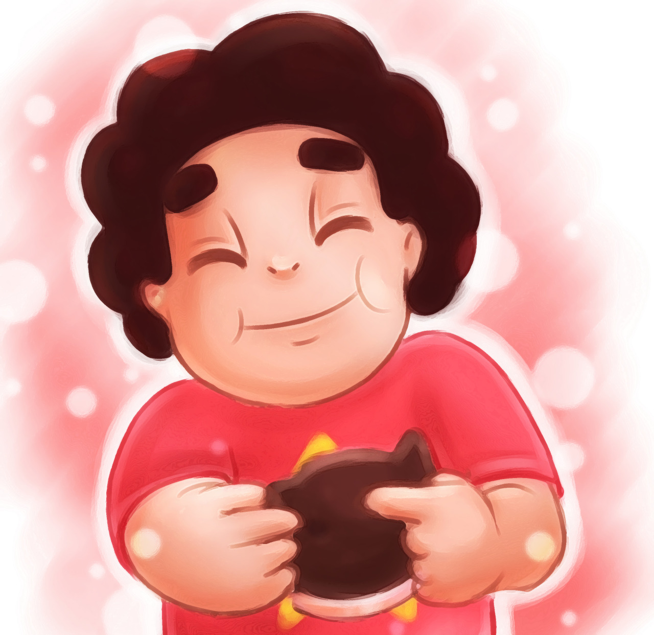 princesssilverglow:  Steven wants to share his Cookie Cat with you ♥ 