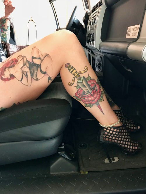 Tattooed LegsTwo of my favorite tattoos in the same picture.  Carrie CapriFollow my blogs 