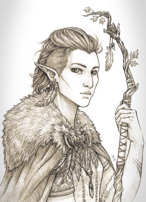 Nessima “Ness” Dwini’ghymn - she’s my elven druid from our Critical Role based D&D campaign :D 