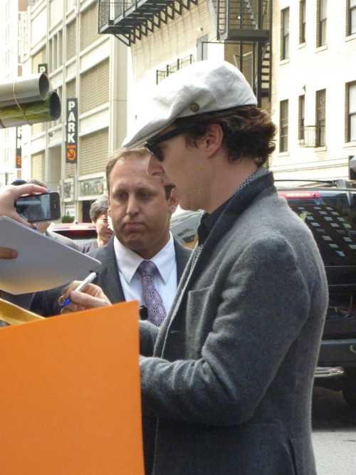 sherlockstuff: not—your—housekeeper: Part 1 of my photos from Letterman on Thursday, May