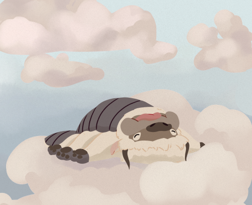 atladescribed:akaihart:Do you ever wonder what Appa dreams of?[image description: a digital painting