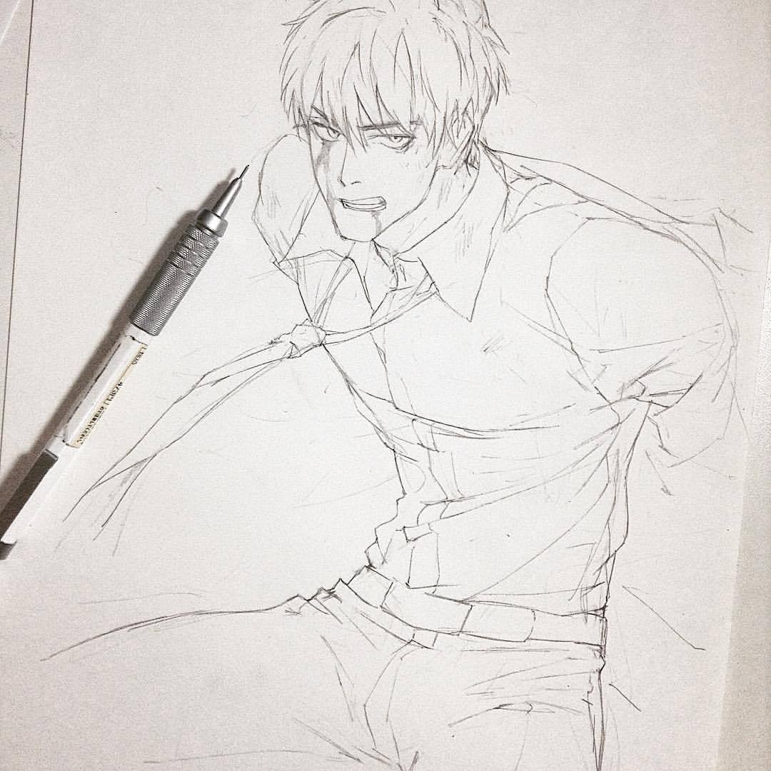 artbyshinji:  (still haired) Saitama