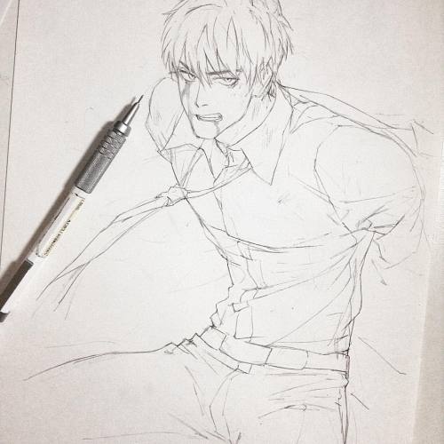 artbyshinji:  (still haired) Saitama