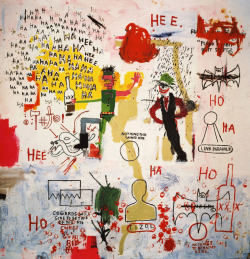 magictransistor:  Jean-Michel Basquiat, Riddle Me This, Batman, 1987. 