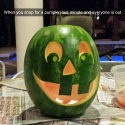 tastefullyoffensive:  Jack-O’-Melon (photo