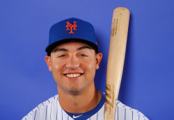 harveydegrom:Michael Conforto of the New York Mets poses during photo day at First Data Field on February 21, 2018 in Port St. Lucie, Florida.