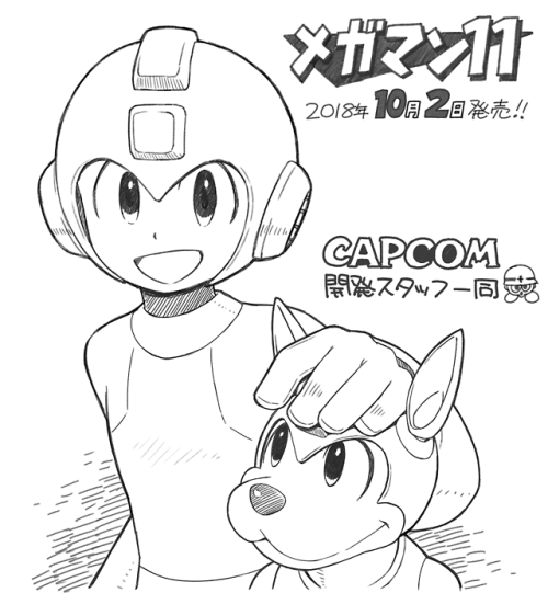 demifiendrsa:Mega Man 11 art director Yuji Ishihara drew this new illustration to commemorate the we