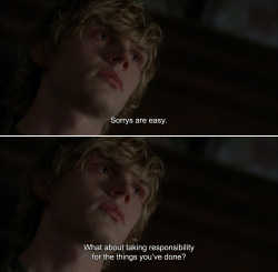 anamorphosis-and-isolate:  ― American Horror Story: Season 1Ben: Sorrys are easy. What about taking responsibility for the things you’ve done?