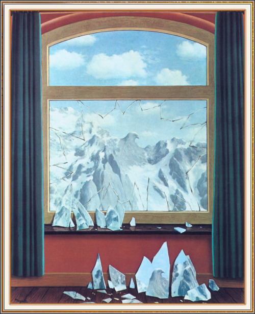 lazybonesillustrations: Rene Magritte’s broken windows