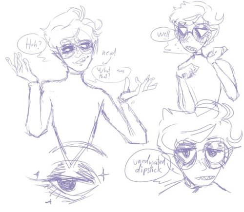 Mehrlittle sketches of David&rsquo;s new design for his more mature, sarcastic and more nerdy fu