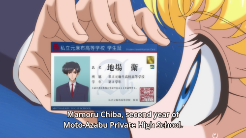 silvermoon424:  I love this SO MUCH  Usagi: Are you a junior high school student, too? Mamoru: *aggressively shoves student ID in her face* NO, I’M TOTALLY IN HIGH SCHOOL, SEE LOOK, I HAVE THIS CARD!!! I’M NOT A STUPID JUNIOR HIGH STUDENT, GET ON