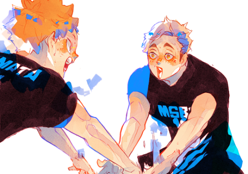 sukerokus: atsumu+hinata requested by @haikyuukit