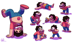 aisleenromano:  It’s been a while since I posted colored art so…have some kinda boring, not so energetic, hastily colored Steven doodles from a long time ago!In non-art news, I really like my bakery job :) Its nice to have a job after being unemployed