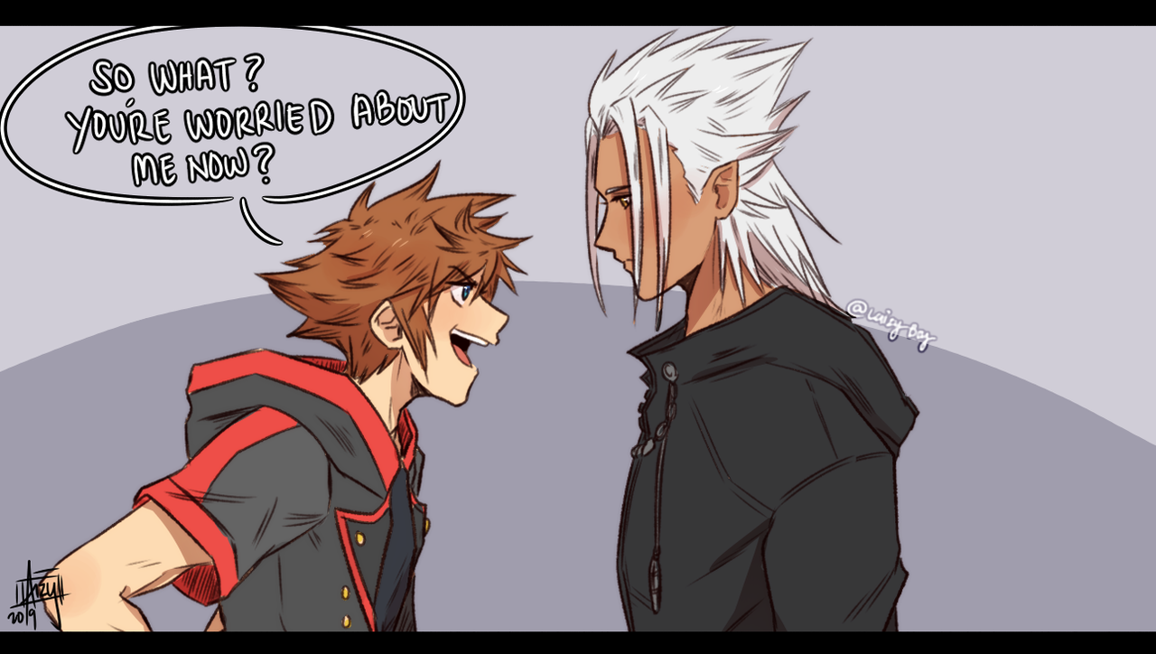 laizy-boy:  Sora &amp; Y.Xehanort😂💕