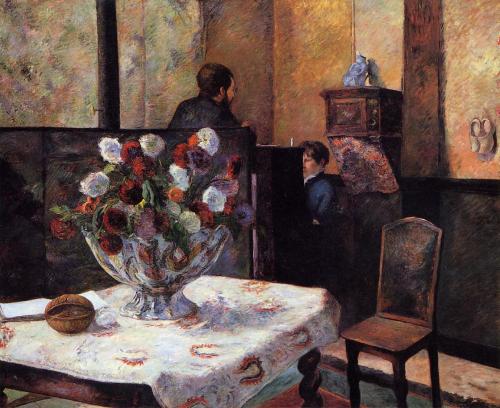 artist-gauguin: Interior of the Painter’s House, rue Carcel, 1881, Paul GauguinMedium: oil,can
