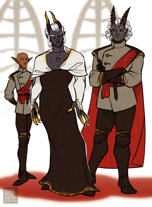 winter palace looks for the trio au ✨(as usual, saar is mine, kubide belongs to @wanderingnork, sola