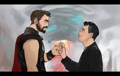 im a marvel account now (art dump, mostly thorbruce and thor and bruce)follow my twitter