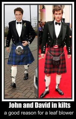 hotdamnitsbam:  I was just looking for the picture of David Tennant and Billie Piper on the red carpet where he’s in a kilt and I found this….&lt;3 